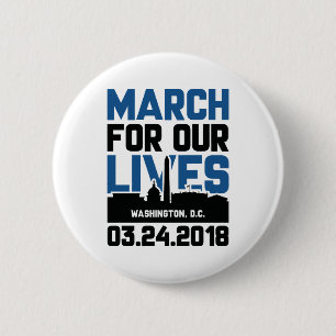 March For Our Lives Washington DC 6 Cm Round Badge