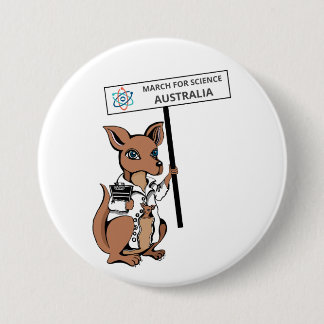 March for Science Australia - Kangaroo - 7.5 Cm Round Badge