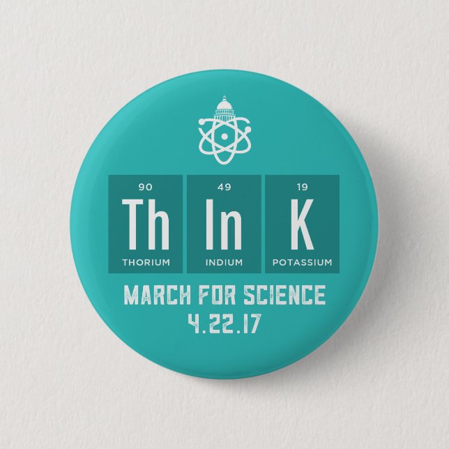 March For Science Chemical Elements Button (Front)