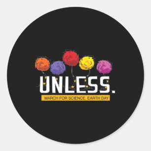 March For Science Earth Day Classic Round Sticker