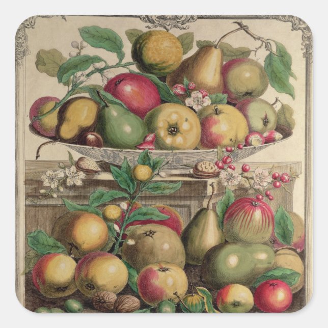 March, from 'Twelve Months of Fruits' Square Sticker (Front)