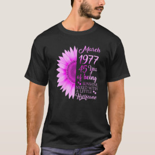 March Girl 1977  45 Years Old 45th Birthday T-Shirt