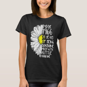 MARCH Girl Made In 1966 54th Sunshine Hurricane Bi T-Shirt