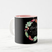 March Girls Are Sunshine, Flowers Birthday Gift Ho Two-Tone Coffee Mug (Front Left)