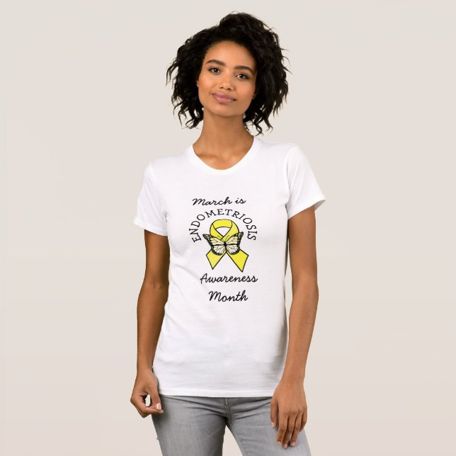 March is Endometriosis Awareness Month T-Shirt (Front Full)