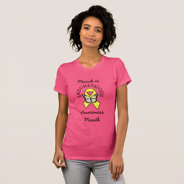 March is Endometriosis Awareness Month T-Shirt (Front Full)