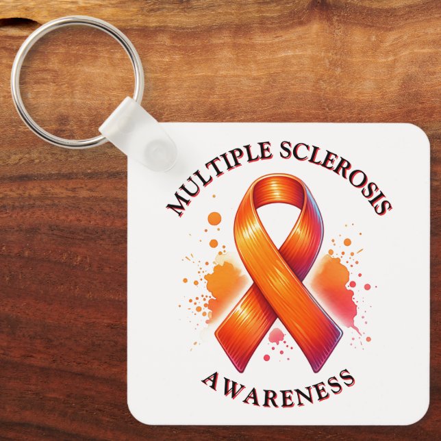March is Multiple Sclerosis MS Awareness Month Key Ring (Front)
