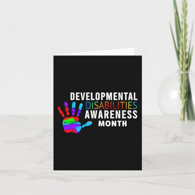 March Is National Developmental Disabilities Aware Card (Front)