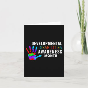 March Is National Developmental Disabilities Aware Card