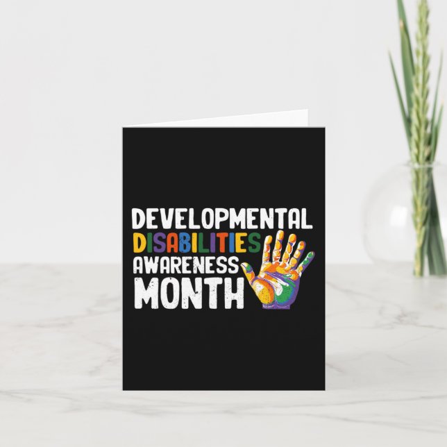 March Is National Developmental Disabilities Aware Card (Front)