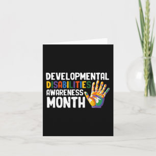 March Is National Developmental Disabilities Aware Card