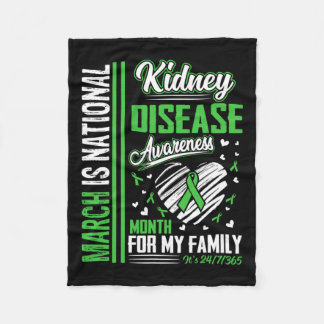 March Is National Kidney Disease Awareness Month Fleece Blanket