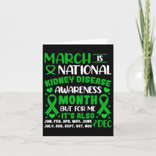 March Is National Kidney Disease Awareness Month M Card