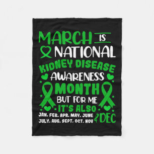 March Is National Kidney Disease Awareness Month M Fleece Blanket