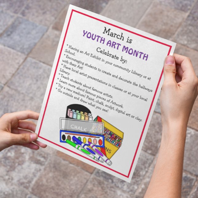 March is Youth Art Month | Educational Poster Flyer (Creator Uploaded)