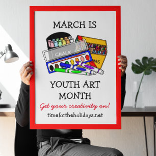 March is Youth Art Month  Poster