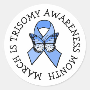 March it Trisomy Awareness Month Classic Round Sticker