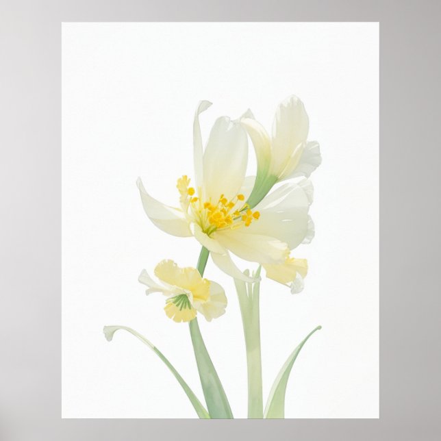 March Jonquil Birth Flower Poster (Front)