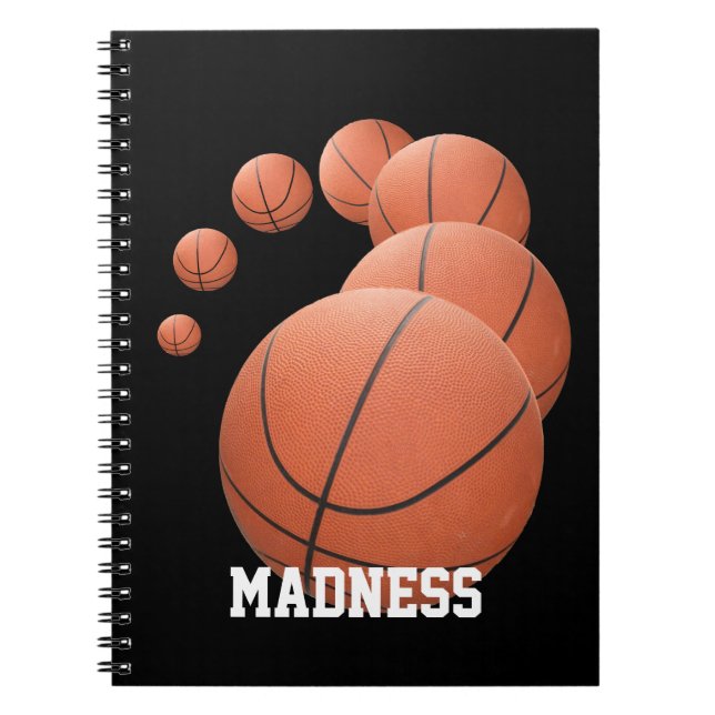 March Madness Basketballs in the Air Notebook (Front)