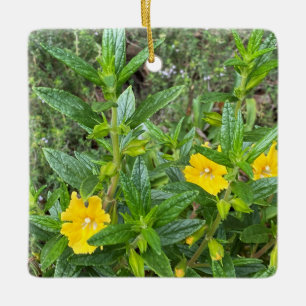 March Monkeyflowers Ceramic Ornament