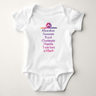 March month birthday quotes 3 baby bodysuit