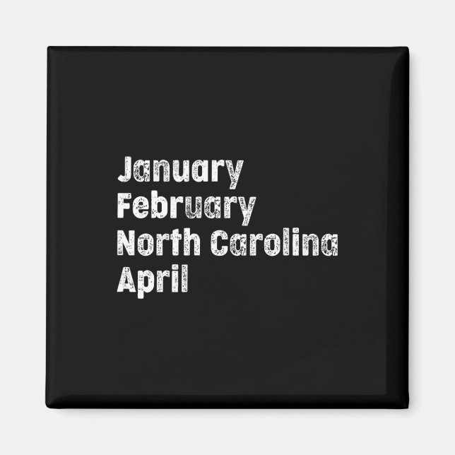 March North Carolina Team Bysketbyll  Magnet (Front)