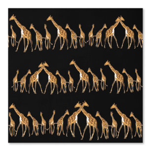 March of the Giraffes: Minimalist Safari Wallpaper