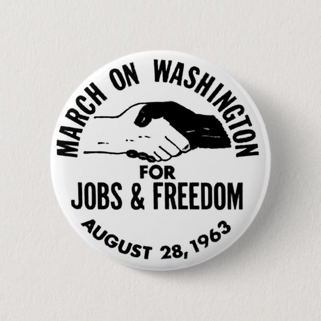 March on Washington 1963 6 Cm Round Badge (Front)