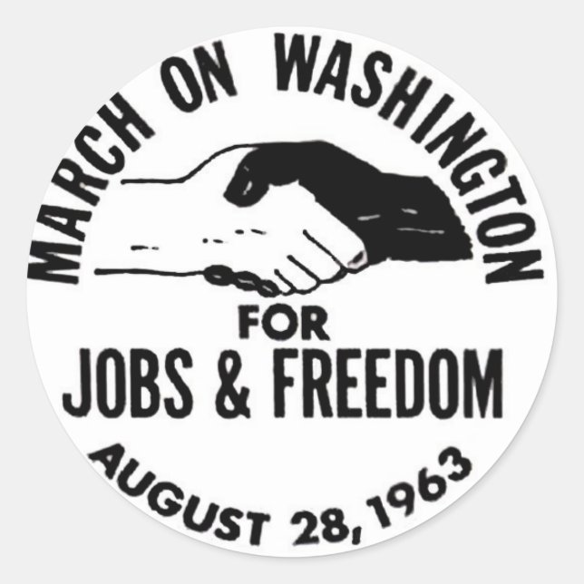 March on Washington 1963 Classic Round Sticker (Front)