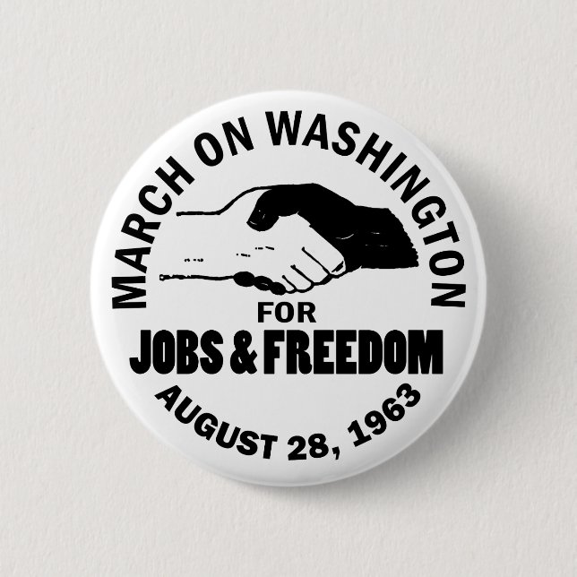 March on Washington 6 Cm Round Badge (Front)
