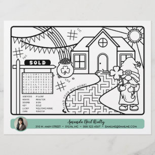 march realtor open house colouring activity page