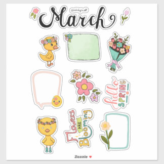 March Sticker Sheet – Spring Awakening