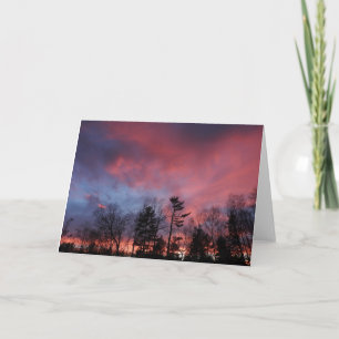 March Sunset Greeting Card, Blank Inside Card
