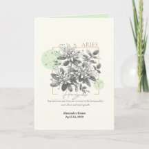 March to April Birth Flower Custom Birthday 