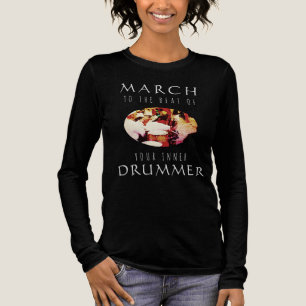 "March to Your Inner Drummer" Gold Red Inspiration Tri-Blend Shirt