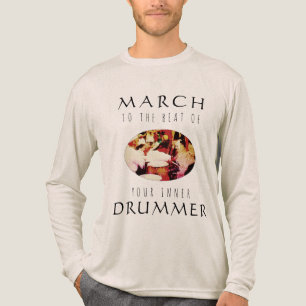"March to Your Inner Drummer" Red Gold Inspiration Tri-Blend Shirt