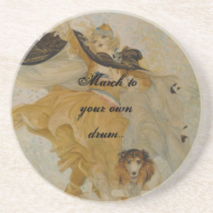 March to Your Own Drum Vintage Poster Coasters