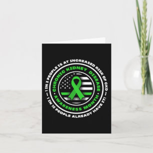 March We Wear Green Rainbow Kidney Disease Card