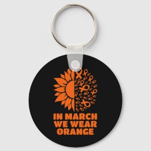 March We Wear Sunflower Multiple Sclerosis Awarene Key Ring