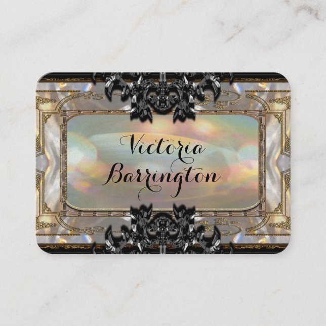 Marchelayne 2.5" Pearl Professional Round Business Card (Front)