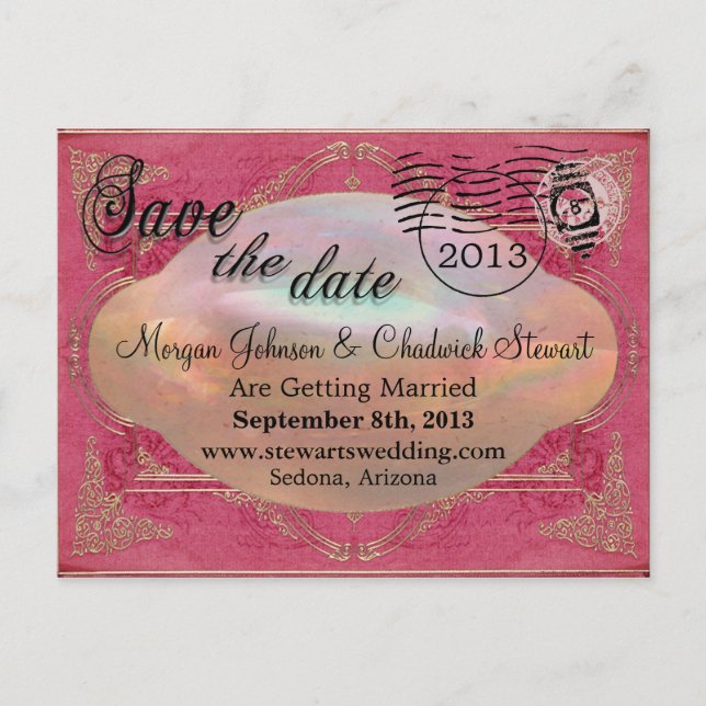 Marchenvoie Save the Date Announcement Postcard (Front)