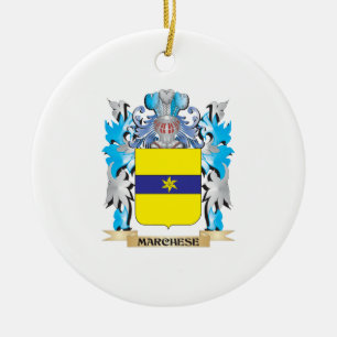 Marchese Coat of Arms - Family Crest Ceramic Tree Decoration