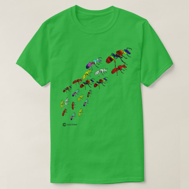 Marching Ants Go One By One Men Women Kids Senior  T-Shirt (Design Front)