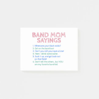 Marching Band - Band Mom Sayings Post-it Notes