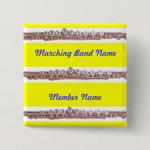Marching Band Buttons ~ Flute