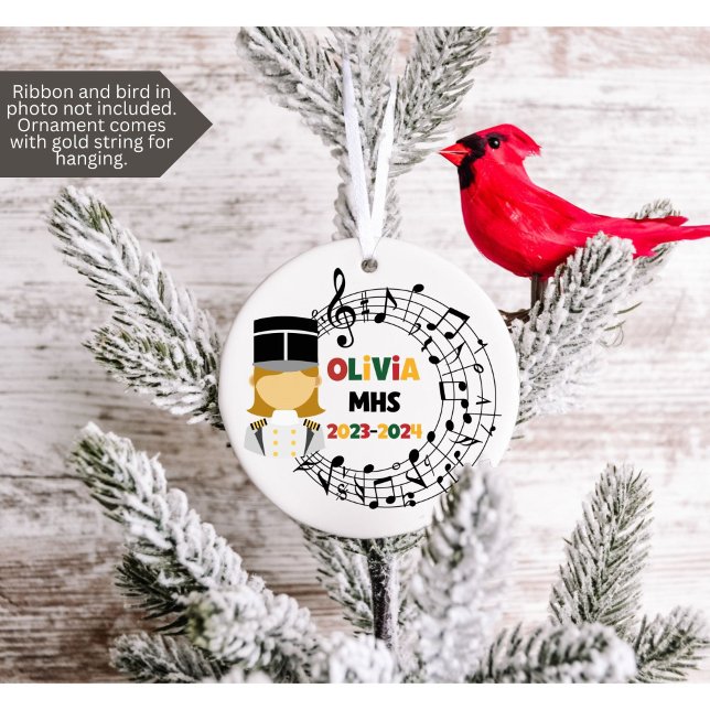 Marching Band Christmas Ornament (Christmas ornament for a marching band member customized with name, school and year)