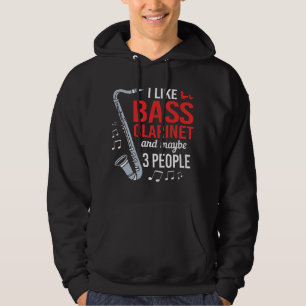 Marching Band Clarinet Nerd Funny Bass Clarinet Hoodie
