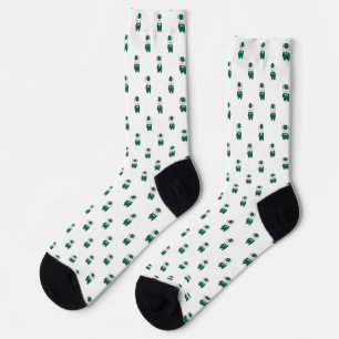 Marching Band Clarinet Rabbit Green Gold Socks