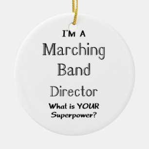 Marching band conductor ceramic tree decoration