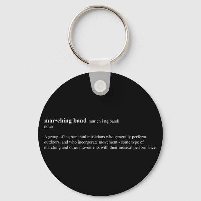Marching Band Definition Key Ring (Front)
